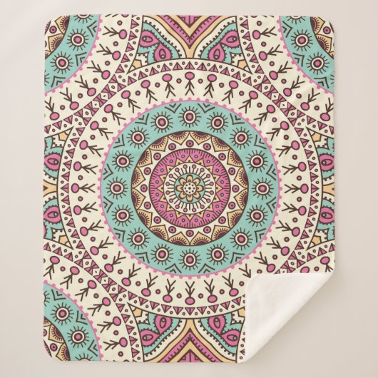 Islamitische kunst: decoratief naadloos sherpa deken (Voorkant)