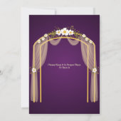 Islamitische kunst geïnspireerde islamitische huwe kaart (Achterkant)