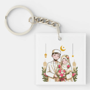Islamitische kunst Nikah islamitische bruidegom en Sleutelhanger