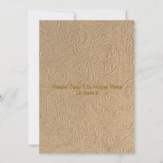 Islamitische kunst Nikah Moslim bruiloft uitnodigi Kaart (Achterkant)