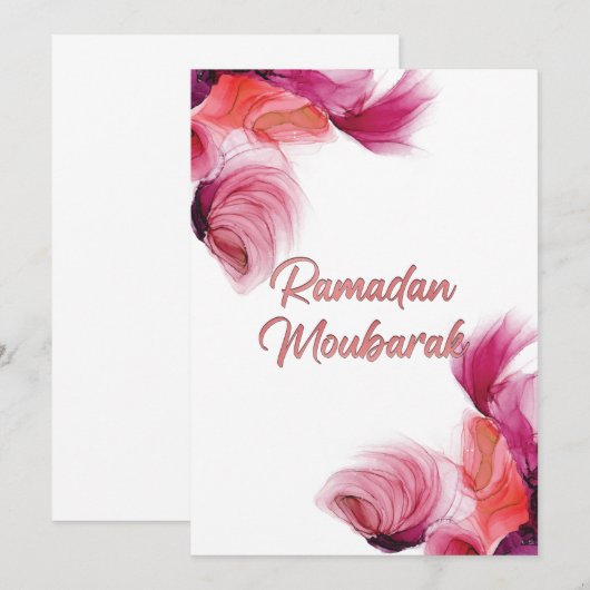 Islamitische kunst van Ramadan Mubarak Kaart (Voorkant / Achterkant)