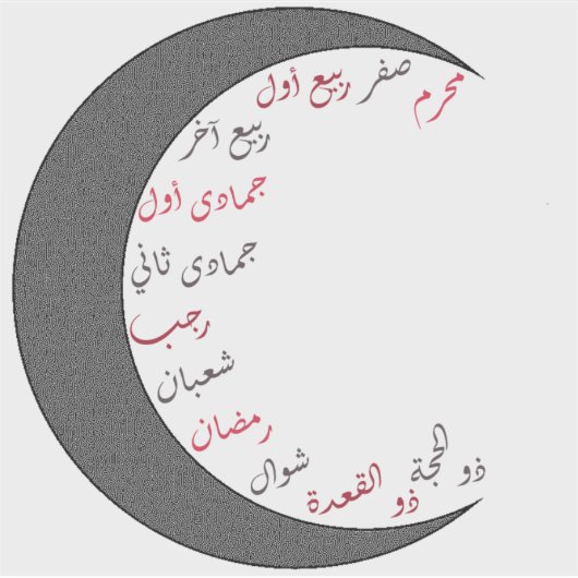 Islamitische maan maanden sticker (Voorkant)