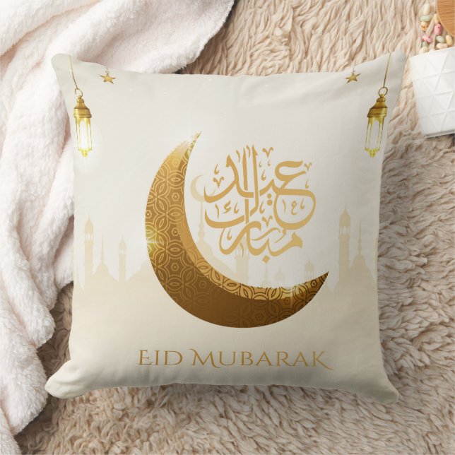Islamitische magische ramadan lantaarn - Eid Mubar Kussen (Deken)