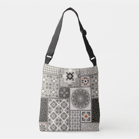 Islamitische Majolica Pottery Tegel Pattern Crossbody Tas (Voorkant)