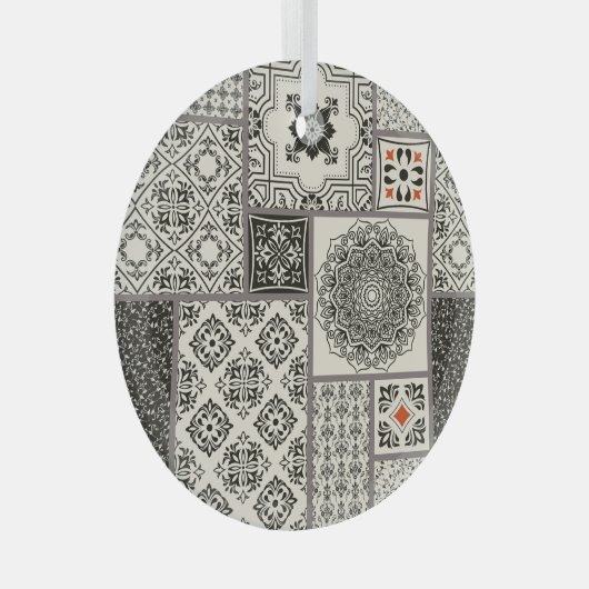 Islamitische Majolica Pottery Tegel Pattern Glas Ornament (Voorkant Rechts)