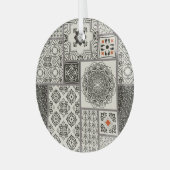 Islamitische Majolica Pottery Tegel Pattern Glas Ornament (Voorkant links)