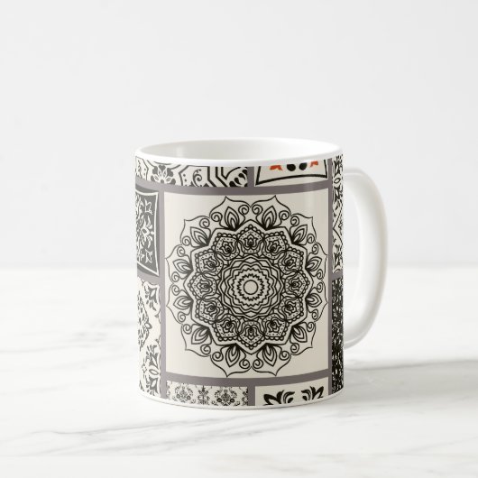 Islamitische Majolica Pottery Tegel Pattern Koffiemok (Voorkant rechts)