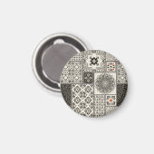 Islamitische Majolica Pottery Tegel Pattern Magneet (Voorkant / Achterkant)