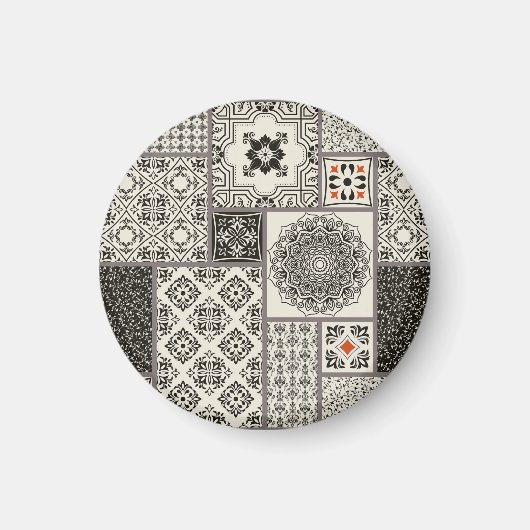 Islamitische Majolica Pottery Tegel Pattern Magneet (Voorkant)