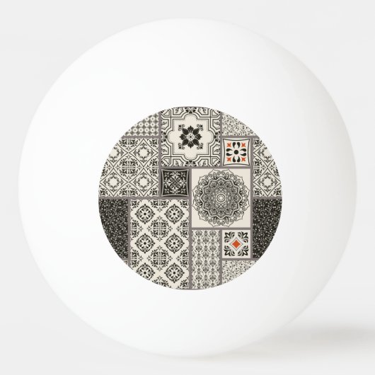 Islamitische Majolica Pottery Tegel Pattern Pingpongbal (Voorkant)