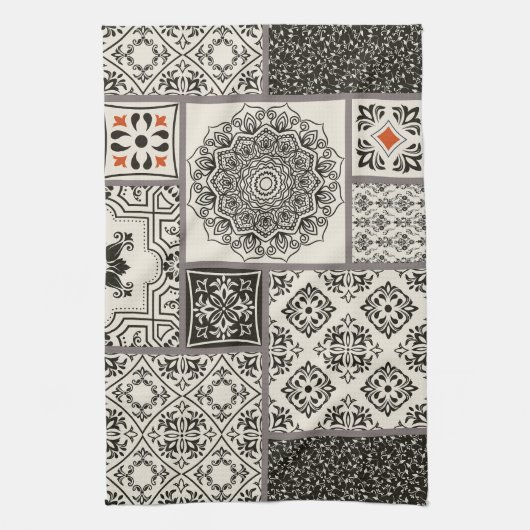 Islamitische Majolica Pottery Tegel Pattern Theedoek (Verticaal)