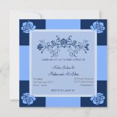 Islamitische mashaAllah blauwe bruiloft / verlovin Kaart (Achterkant)