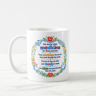 Islamitische Medische Spreuk Bloemenkrans Koffiemo Koffiemok