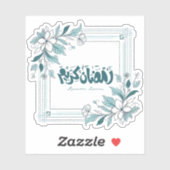 Islamitische moderne bloemencalligrafie Ramadan Ka Sticker (Vel)