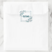 Islamitische moderne bloemencalligrafie Ramadan Ka Vierkante Sticker (Tas)