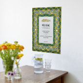 Islamitische Moslim Emerald Groen Welkomstbord Bru Folie Afdrukken (Laag (Keuken))