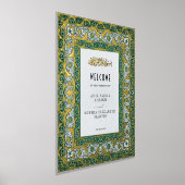 Islamitische Moslim Emerald Groen Welkomstbord Bru Folie Afdrukken (Laagn)