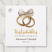 Islamitische Moslim Gepersonaliseerde Huwelijksgun Bedankjes Labels (Voorkant)