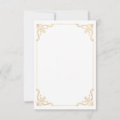 Islamitische Moslim Gouden Bruiloft Bedankkaart (Achterkant)
