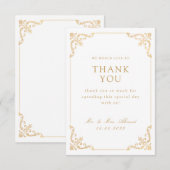 Islamitische Moslim Gouden Bruiloft Bedankkaart (Voorkant / Achterkant)