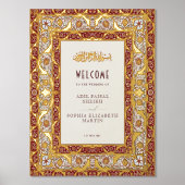 islamitische moslim welkom teken bruiloft nouveau folie afdrukken (Voorkant)