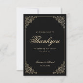 islamitische moslim  zwart bruiloft bedankkaart (Voorkant)