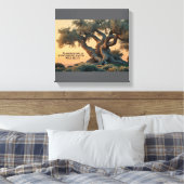 Islamitische muurkunst - olijfboom met koranvers canvas afdruk (Insitu (Slaapkamer))