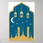 Islamitische nachttaferelen muurschildering poster (Voorkant)
