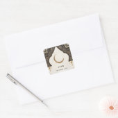 Islamitische Nikah Arabische Walima Moslim Bruidsm Vierkante Sticker (Envelop)
