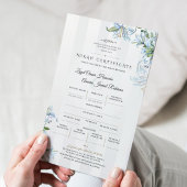 Islamitische Nikah-certificaat | Blauwe Lelie Bloe