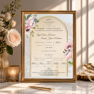 Islamitische Nikah-certificaat Madinah Bloom Car