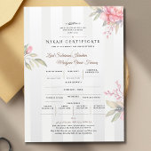 Islamitische Nikah-certificaat | Pioen & Salie Pla