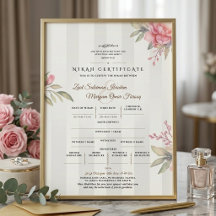 Islamitische Nikah-certificaat | Pioen & Salie Pla