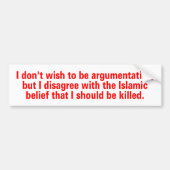 islamitische overtuiging bumpersticker (Voorkant)