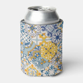Islamitische Patchwork: Majolica Pottery Tegel Blikjeskoeler (Blikje Voorkant)