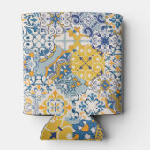 Islamitische Patchwork: Majolica Pottery Tegel Blikjeskoeler (Achterkant)