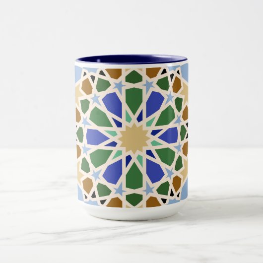 Islamitische patroon achtergrond mok (Midden)