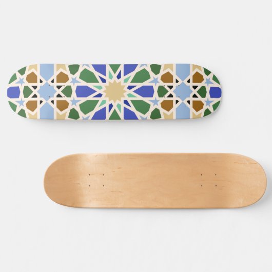 Islamitische patroon achtergrond persoonlijk skateboard (Horizontaal)