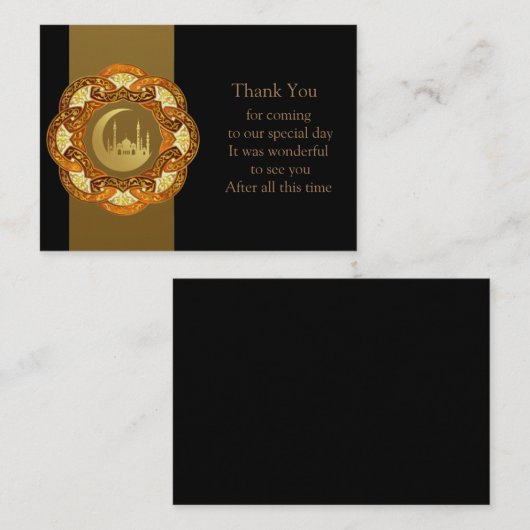 Islamitische Patroon Moskee Dank u kaart Notitiekaartje (Voorkant / Achterkant)
