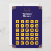 Islamitische Ramadan Decoratie: Moderne Kalender O Kaart (Voorkant)