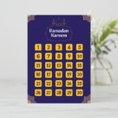 Islamitische Ramadan Decoratie: Moderne Kalender O Kaart (Staand voorkant)