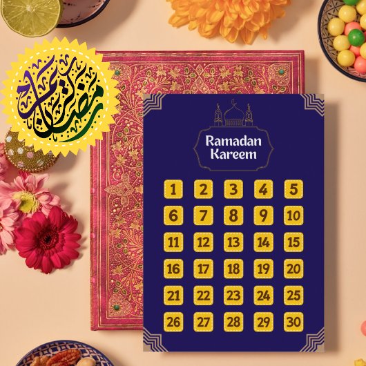 Islamitische Ramadan Decoratie: Moderne Kalender O Kaart