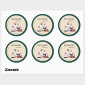 Islamitische Ramadan-uitgeefsticker – Familiethema Ronde Sticker (Vel)