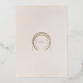 Islamitische Sage Groene Bruiloft Ottomaans Turks Folie Uitnodiging (Achterkant)