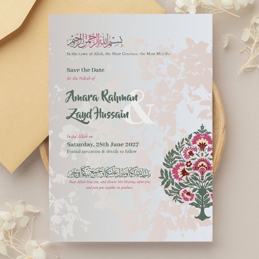 Islamitische Save the Date - Nikah / Nikkah Weddin