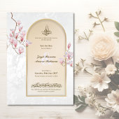 Islamitische Save the Date – Watercolor Magnolia A