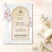 Islamitische Save the Date – Watercolor Magnolia A