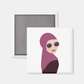 Islamitische sjaal moslim hijab dame stijl magneet (Voorkant / Achterkant)