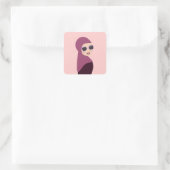 Islamitische sjaal moslim hijab dame stijl vierkante sticker (Tas)