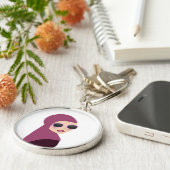 Islamitische sjalmoslima hijab-stijl sleutelhanger (Zijkant)